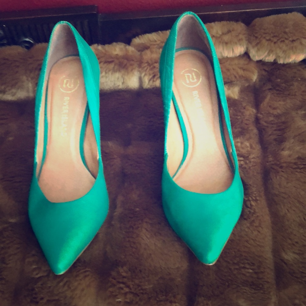 River Island Emerald Green stiletto pumps